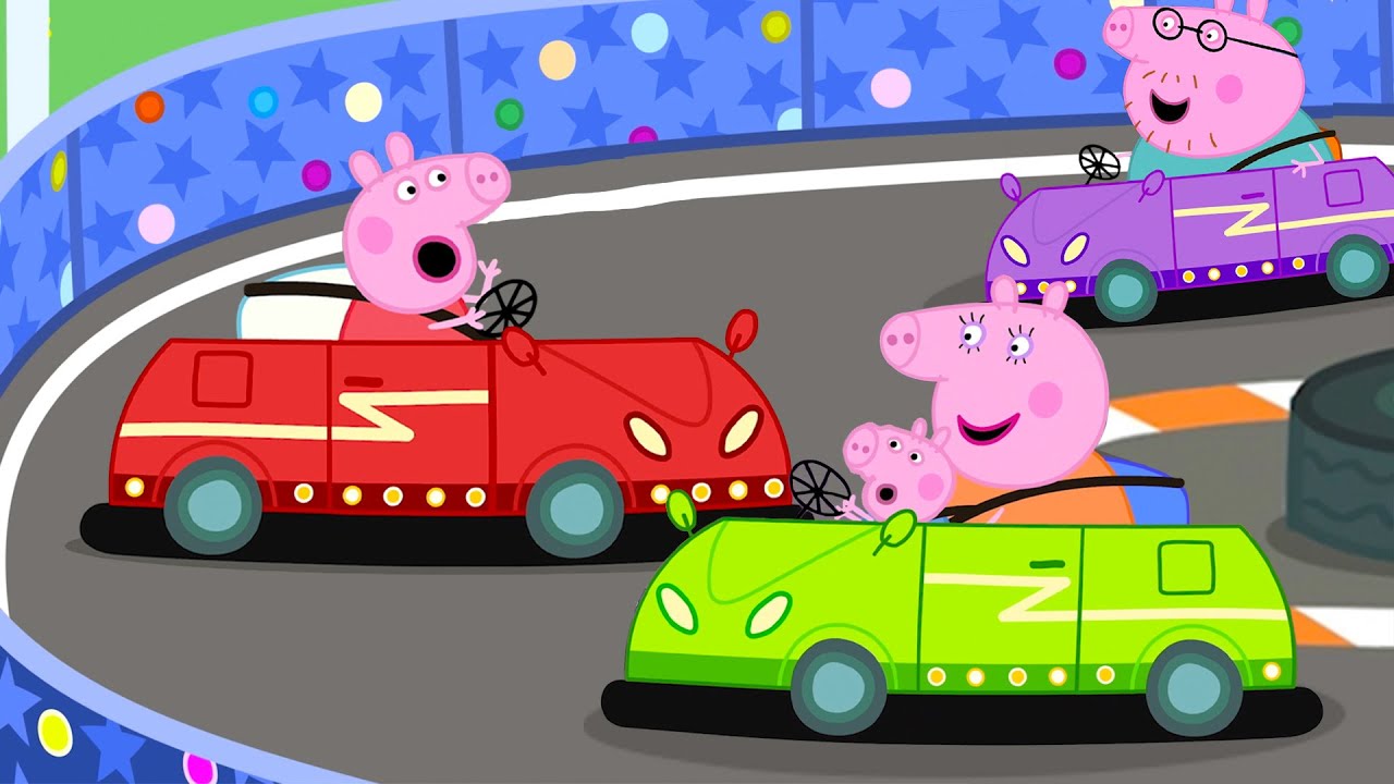 Peppa Pig Drives NEW Bumper Cars 🚗 | Peppa&George:Electric Toy Car Race |Tales |FullEpisodes Cartoon