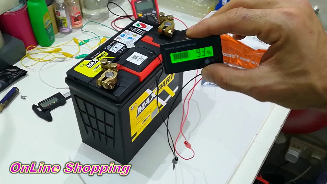 Geekcreit 12V 24V 36V 48V LCD Acid Lead-Lithium Battery Capacity Indicator Digital Voltmeter