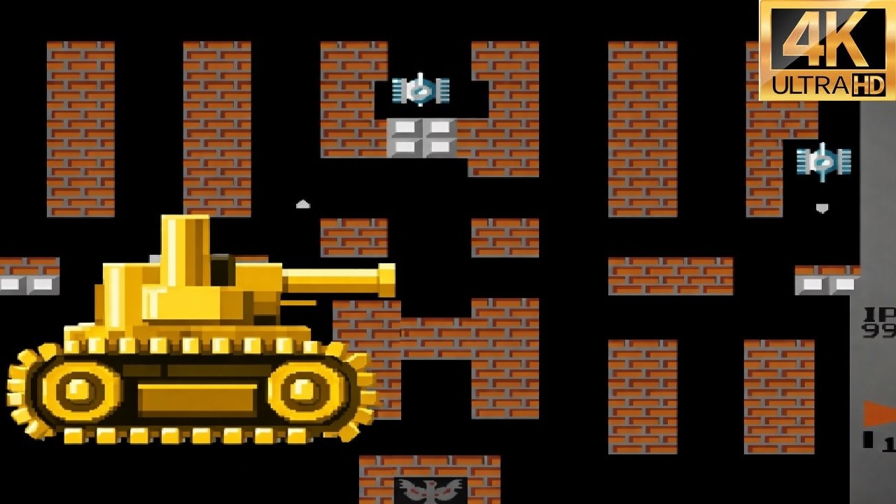 Battle City Juegos De Ciudad Batalla 1980 (NES) Videojuegos 4K Walkthrough