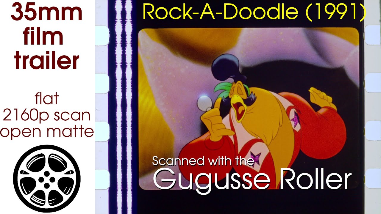 Rock-A-Doodle (1991) 35mm film trailer, flat open matte, 2160p