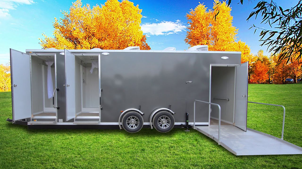 ADA Shower Trailer Portable Restroom + 2 Station Combo | Oahu Series