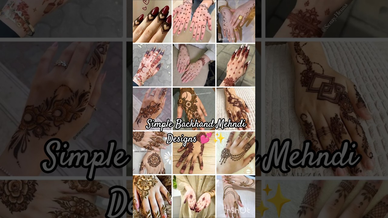Simple Backhand Mehndi Designs😍✨| Beautiful Aesthetic Henna #mehndi #shorts #henna #aesthetic #viral