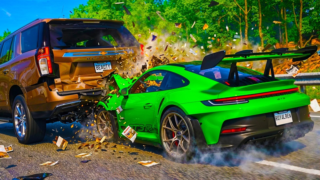 Realistic High-Speed Car Crashes in BeamNG.drive | Ultra Detailed Compilation