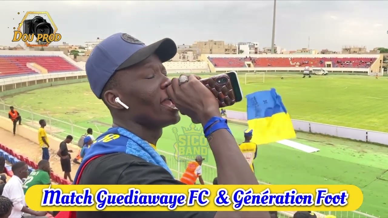 Ambiance de la Sico bande Guediawaye dans les Gradins avec Tinou , Gaby ,et Fallou 