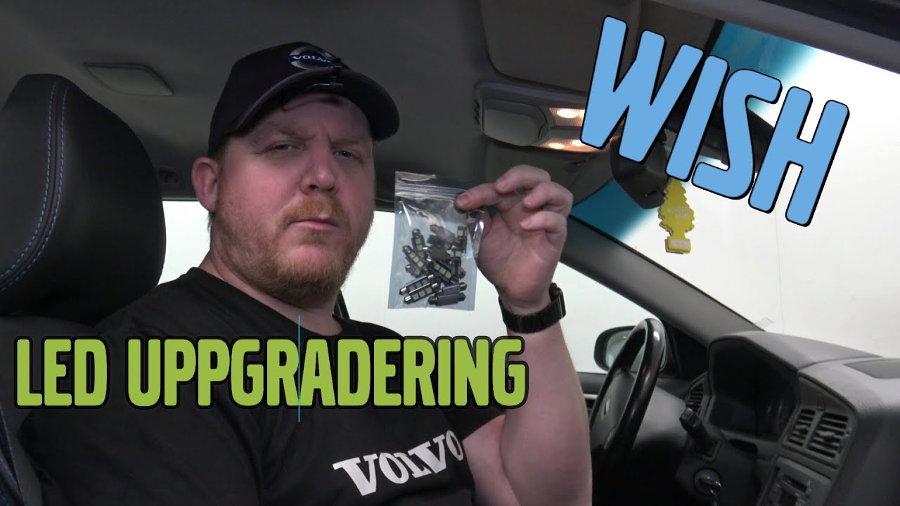 LED uppgradering i interiör på Volvo V70 ifrån 00-08