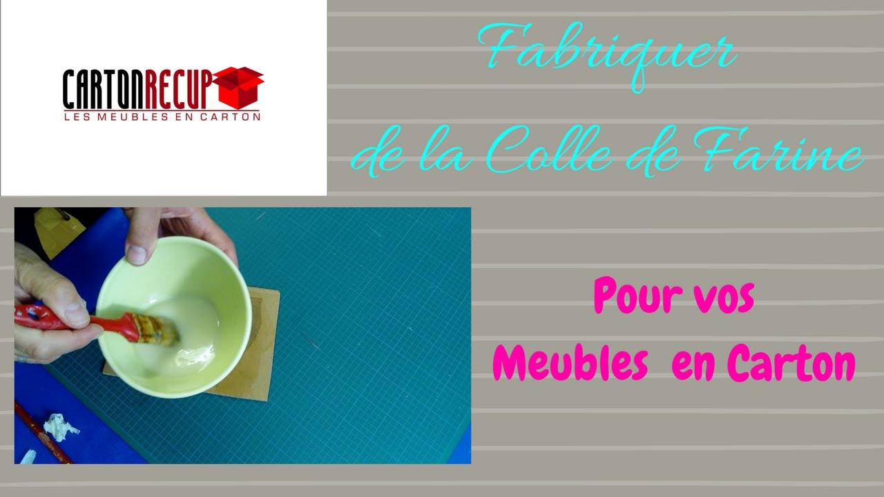Colle de farine  pour meubles en carton