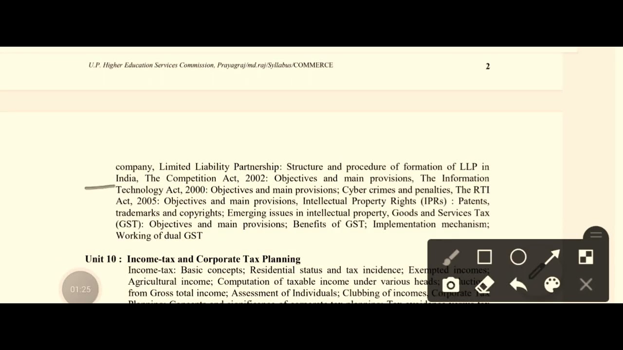 UPHESC Commerce Syllabus