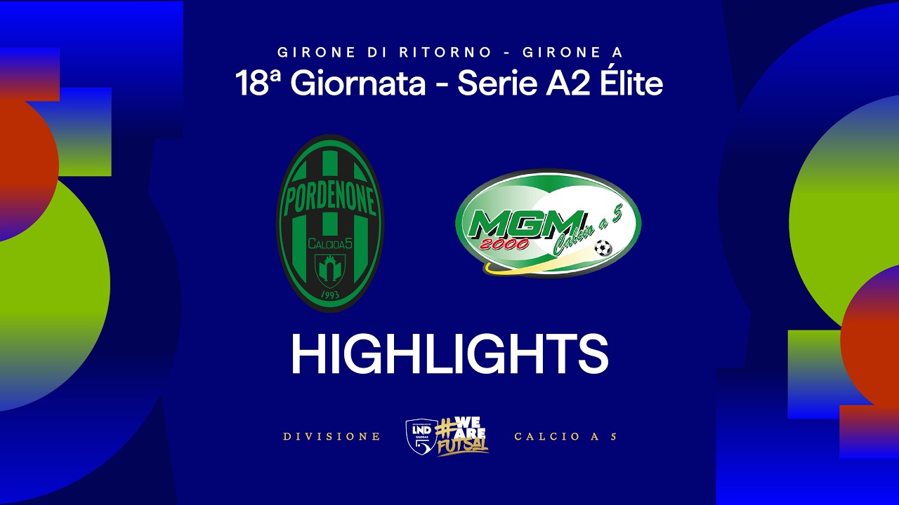 Pordenone-MGM 2000 3-5 | Gol e HL | 18ª giornata | Serie A2 Élite 2025/26 - A