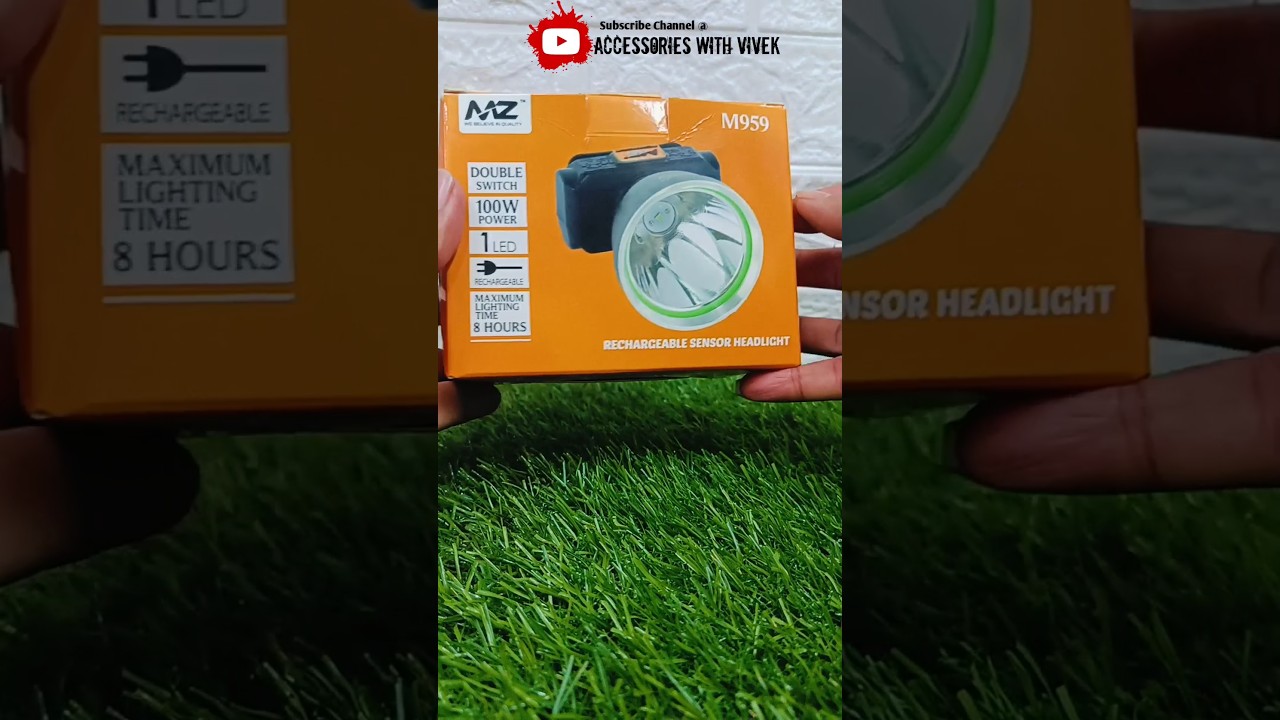 MZ M959 Rechargeable Sensor Headlight 100w Powerful Torch #mz #mzm959 #headtorch #headlight #shorts