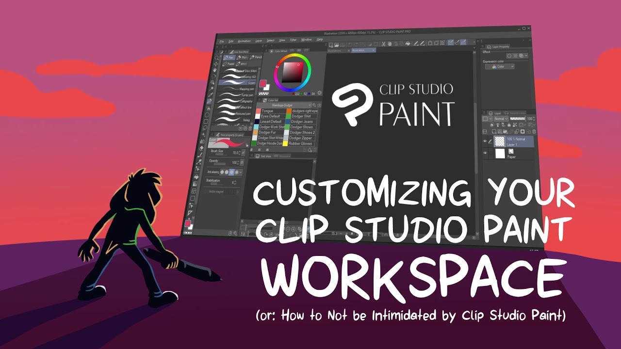 Настройка рабочего пространства Clip Studio Paint