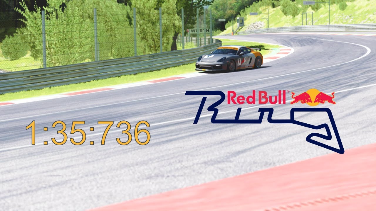 1:35:736 with Porsche Cayman GT4 Clubsport at Red Bull Ring + SETUP - Assetto corsa