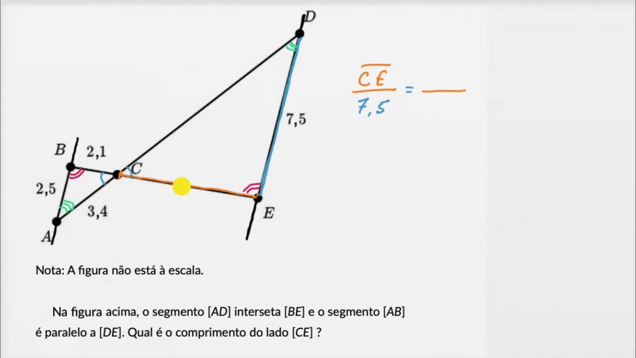 Congruência e semelhança: Um exemplo simples - Khan Academy em português (7.º ano)