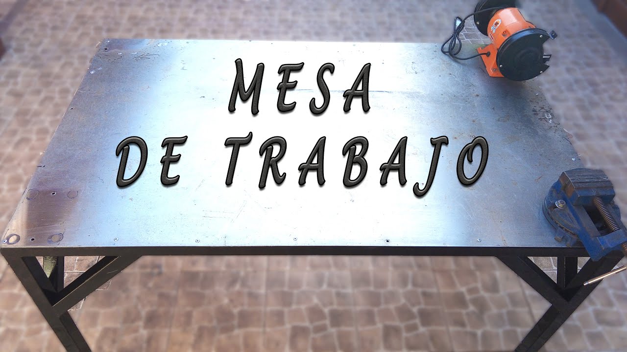 MESA de trabajo - de caño cuadrado fácil de hacer