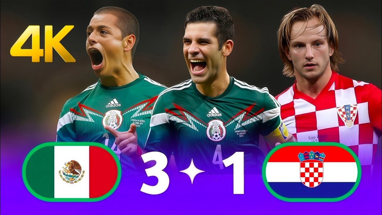 المكسيك 🇲🇽 كرواتيا 🇭🇷 مباراة من الحجم الكبير 💪 كأس العالم 2014 وجنون رؤوف خليف 🔥جودة عالية 4k