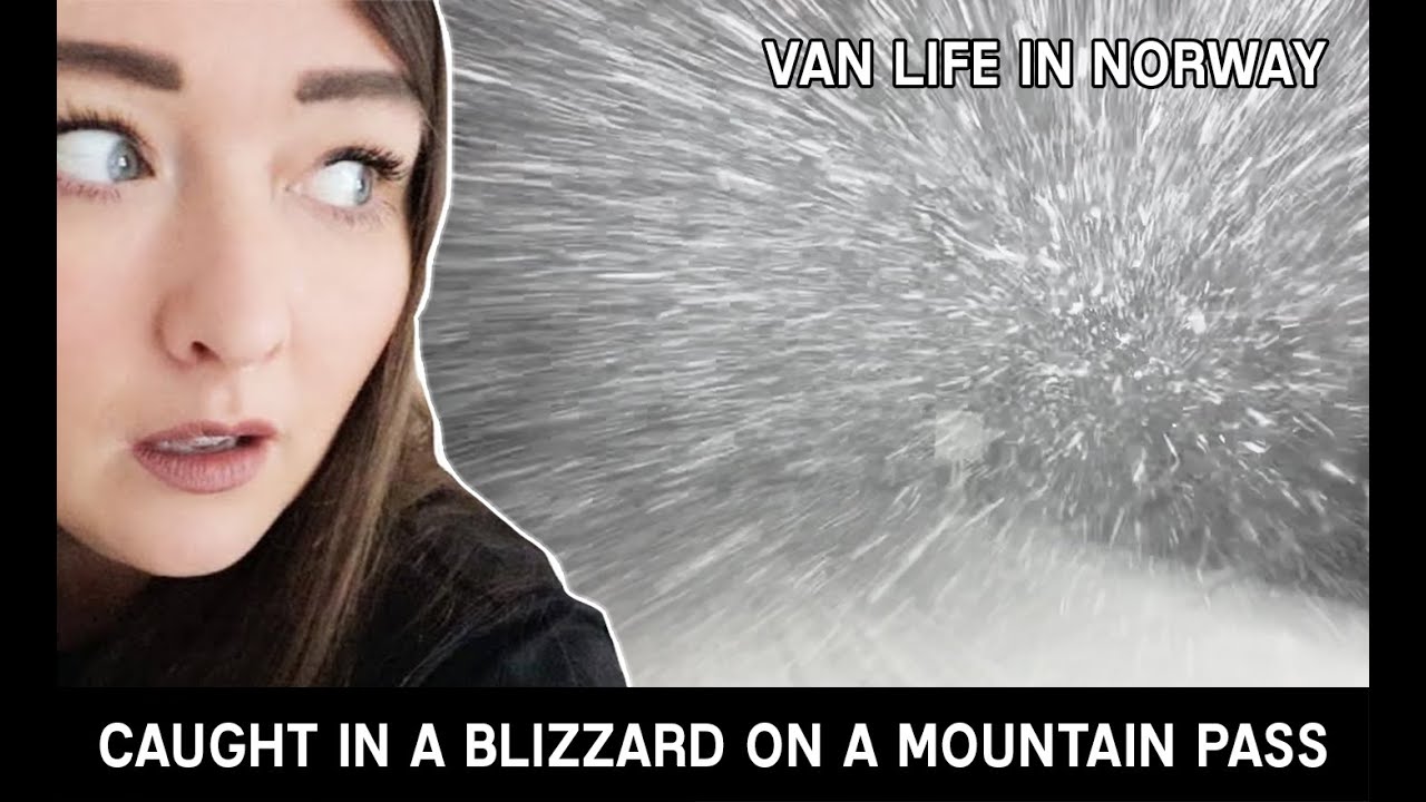 CAUGHT IN A BLIZZARD ON A MOUNTAIN PASS | WINTER VAN LIFE IN NORWAY