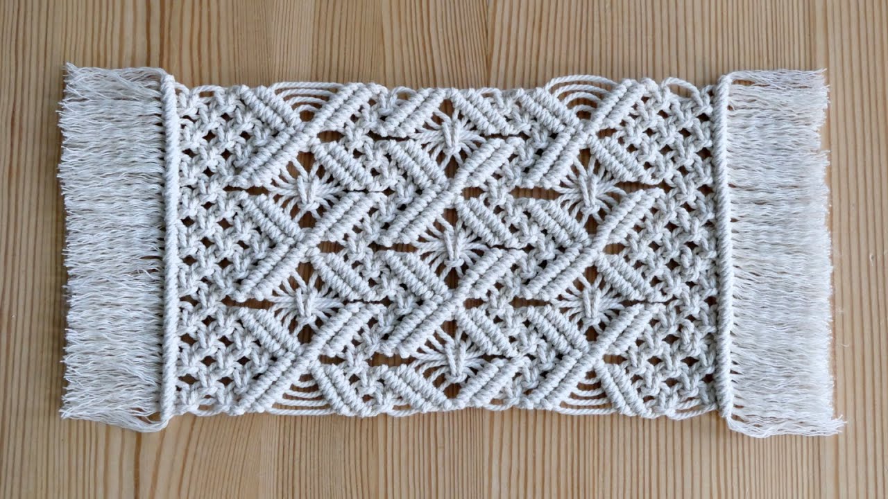 Macrame Table Runner DIY Knotted Placemats | Dining Table Decoration