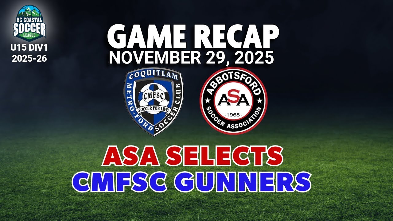 ASA Selects/CMFSC Gunners GAME RECAP November 29, 2025