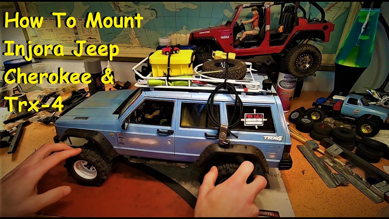Injora Jeep Cherokee build PT.6 // How To Mount Body, wheel wells, rims & tires // RC Garage Talk