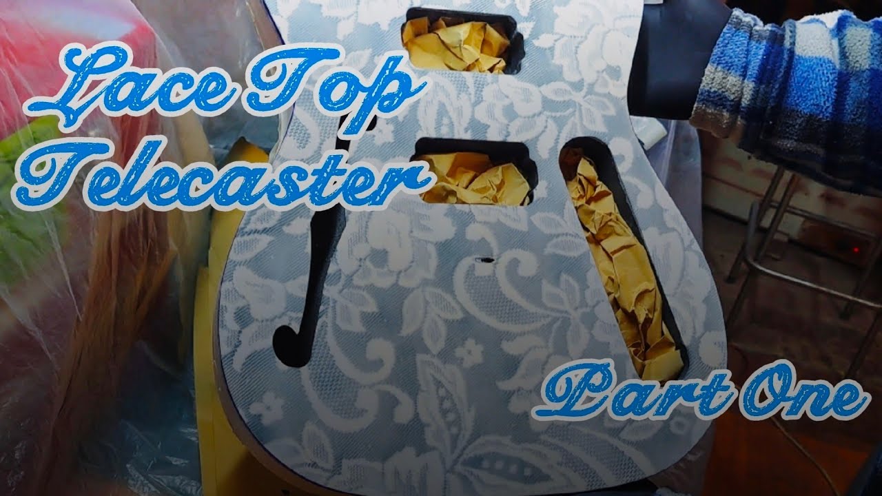 EASY HOW TO PAINT A TELECASTER WITH A LACE PATTERN. PART ONE. FULL CUSTOM PAINT. 