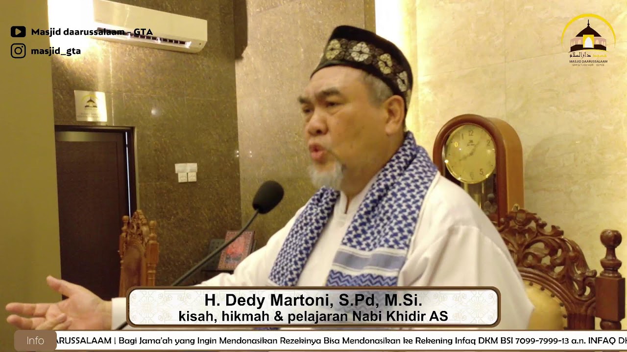 Ceramah Tarawih 29 Ramadhan 1447 H | Nabi Khidir AS | Ust. H. Dedy Martoni, S.Pd, M.Si.