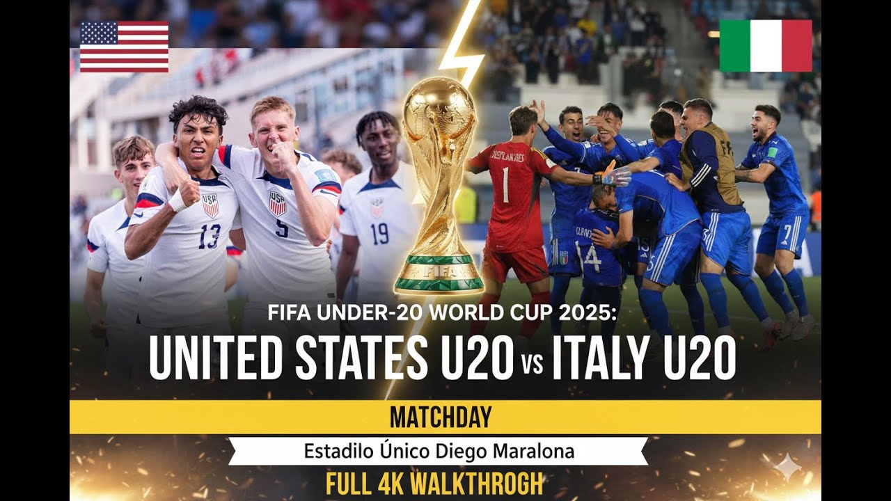 FIFA UNDER-20 WORLD CUP 2025 | UNITED STATES U20 🆚 ITALY U20 | FULL MATCH PREDICTION & GAMEPLAY