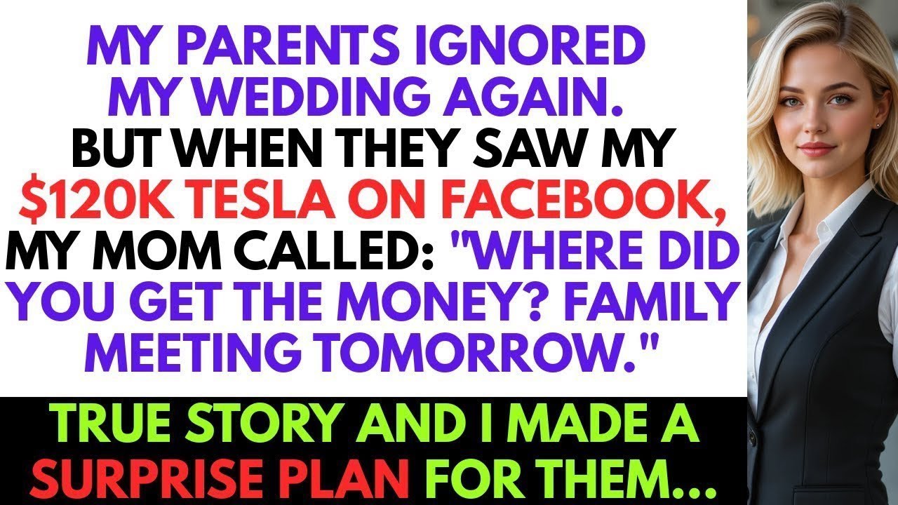 My Parents Ignored My Wedding, But When They Saw My $120,000 Tesla on Facebook, My Mom Called...