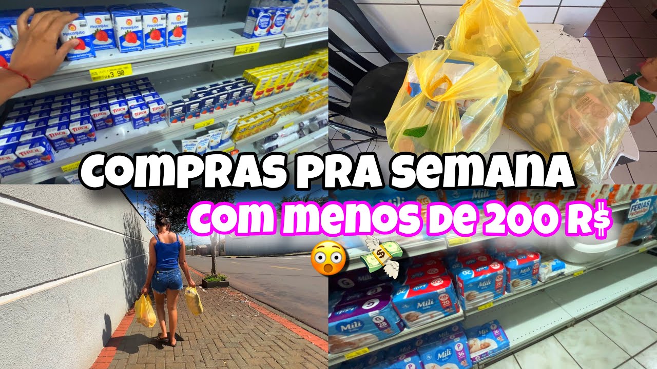 COMPRAS DA SEMANA NO MERCADO POR MENOS DE 200 R$ ! ROTINA REAL 🥹✨