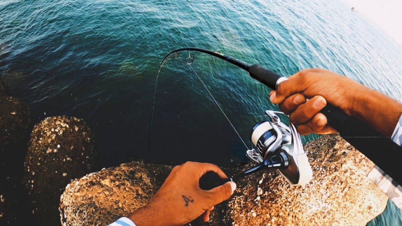 SHORE JIGGING IN रत्नागिरी..How To Use Jigs Deep Sea & Rocky Areas!! भन्नाट फिशिंग व्हिडिओ....