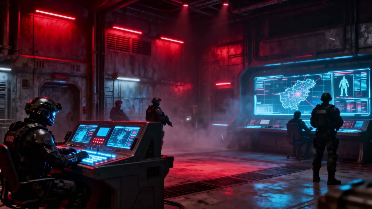 Black Ops Command Center Ambience | Futuristic Sci-Fi Soundscape
