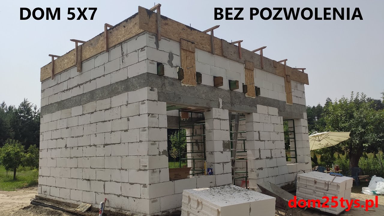 BUDUJEMY DOM 5X7 Z ANTRESOLĄ | ŚCIANA KOLANKOWA I WIENIEC ODC 10 |   #domza25tysięcy