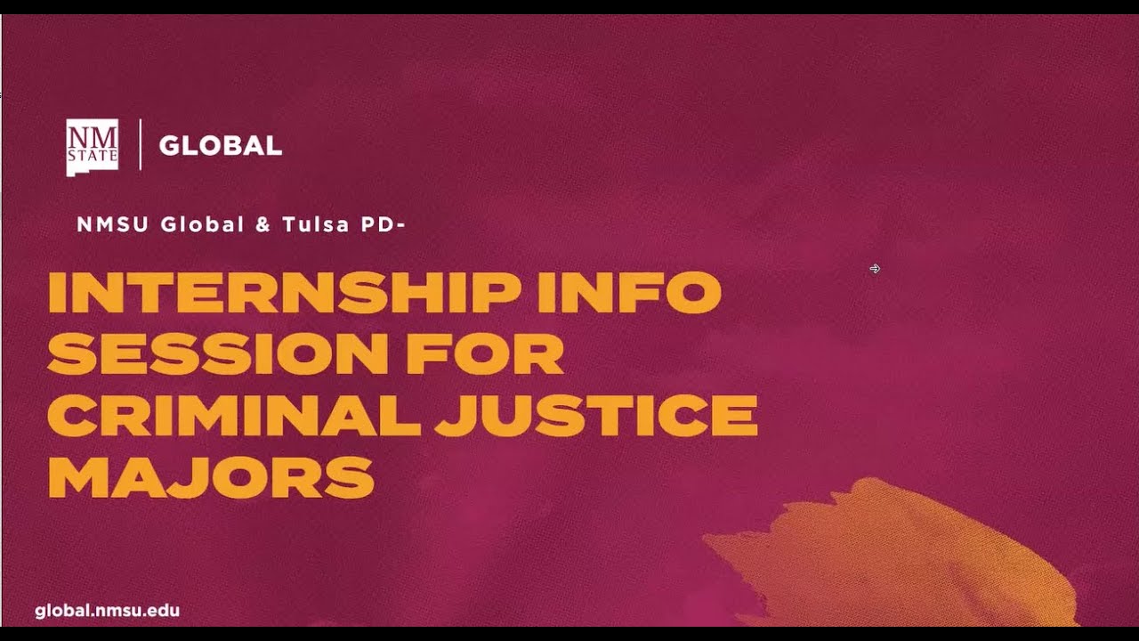 Internship Info Session for Criminal Justice Majors