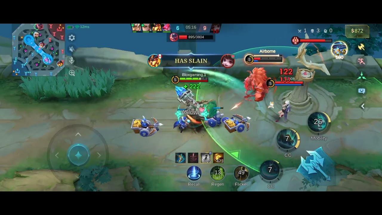 Playing mobile legends 