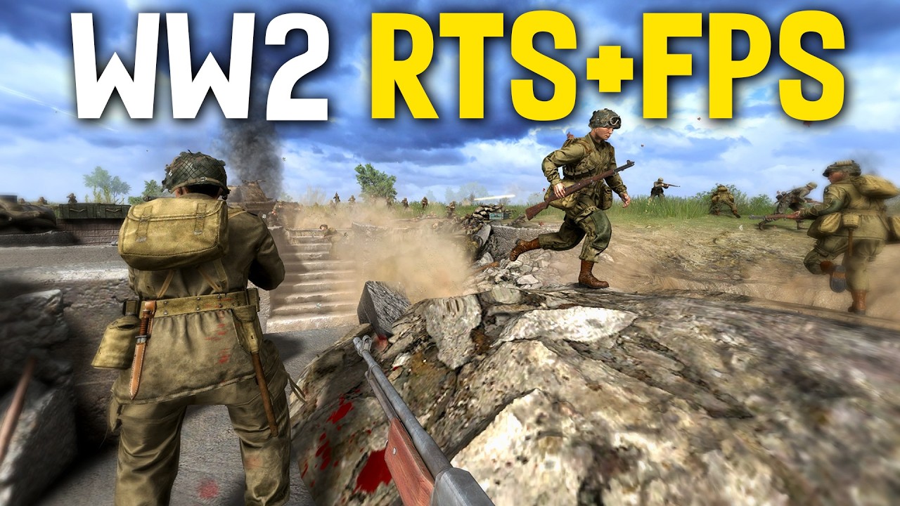 FIRST PERSON RTS.. in FANTASTIC WW2 game | Gates of Hell Normandy Conquest Mod