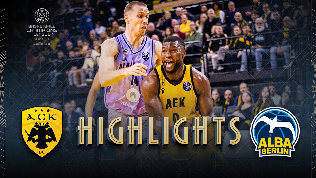 AEK BC v ALBA BERLIN | Round of 16 Highlights | #BasketballCL 2025-26
