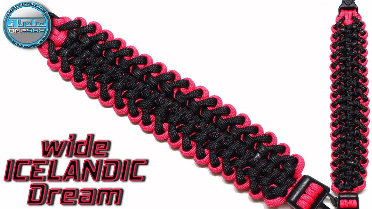 How to Make Paracord Bracelet Wide Icelandic Dream Bar World of Paracord Tutorial's DIY
