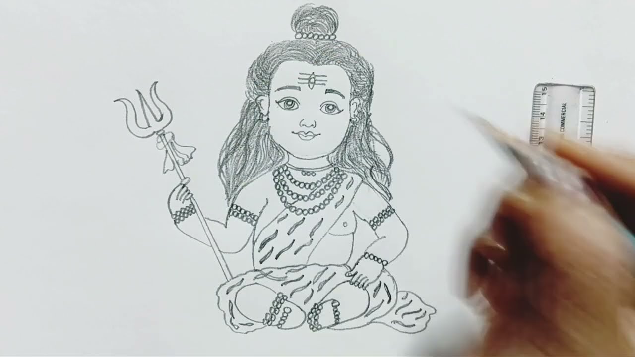 Mahadev drawing | cute mahadev drawing #mahadevdrawing #Mahashivratri @shobhacreativezone 