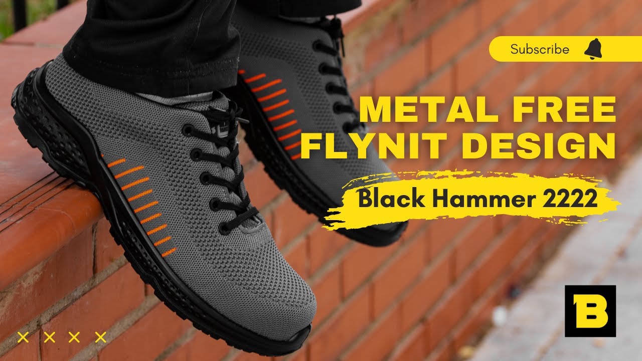 Black Hammer Metal Free Safety Trainers S1P SRC 2222