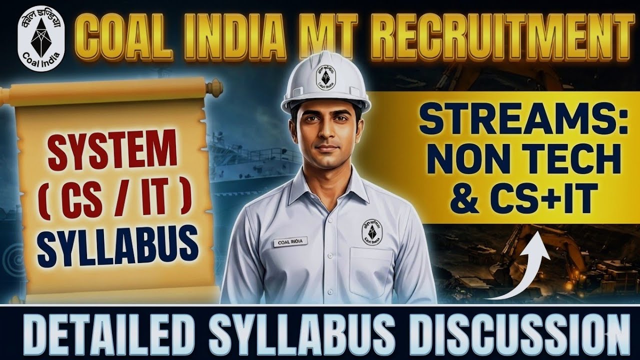 CIL MT Syllabus | cil mt system syllabus | Coal India Recruitment 2026 | CIL MT Non tech syllabus