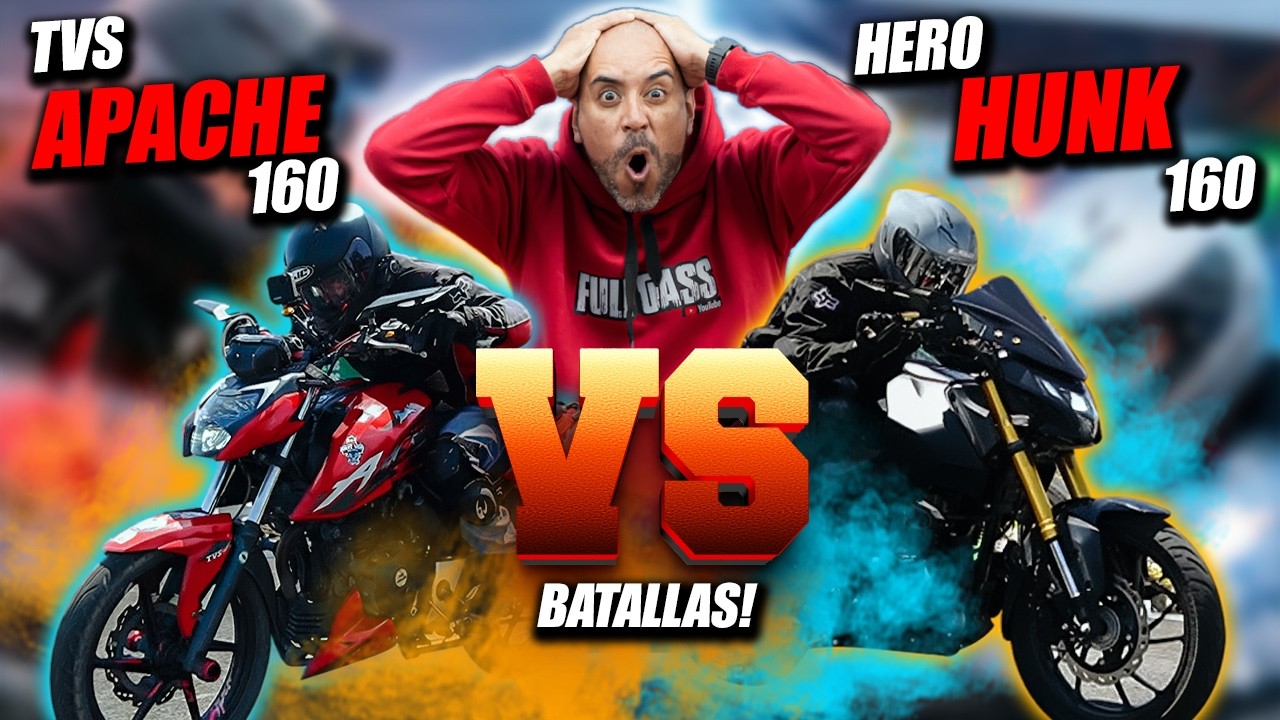 ❌HERO Hunk 160🆚TVS Apache 160❌Cual Ganará?🤔| FULLGASS Drag Race Cuarto de milla