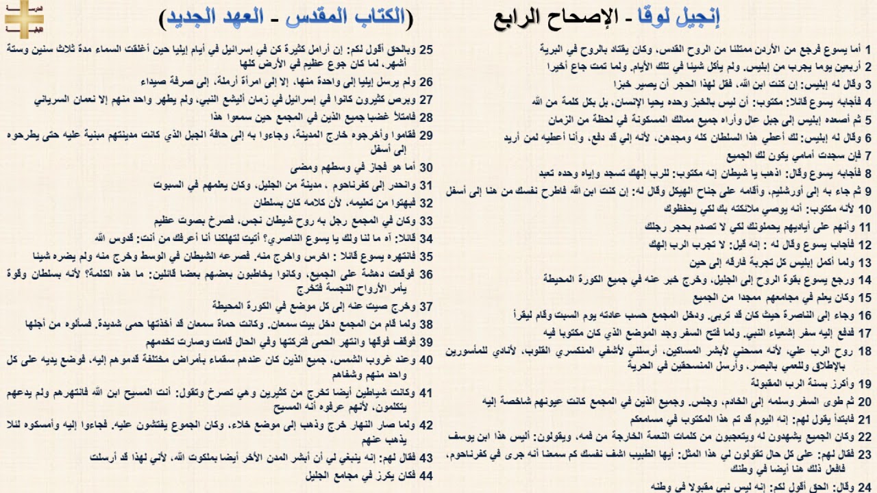 إنجيل لوقا 4 - الإصحاح الرابع - د/مجدى نجيب - القس ابرام