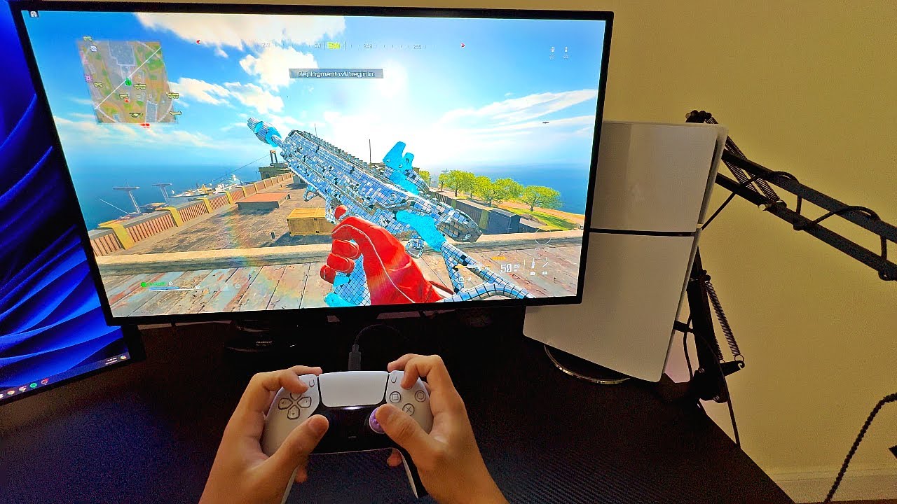 POV: Warzone 3 but PS5 slim CLAW with 1440p 120hz OLED monitor 👑