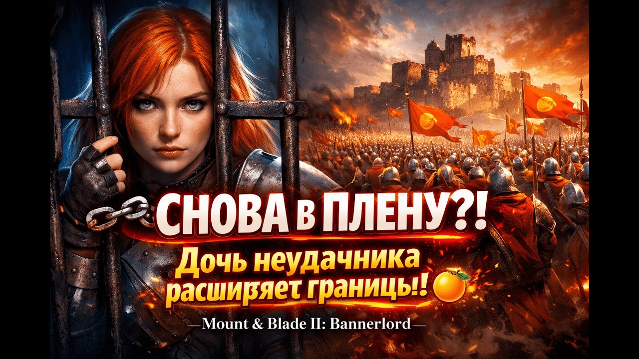 ⛓️ СНОВА В ПЛЕНУ?! Дочь неудачника расширяет границы! 🍊 | Mount and Blade 2 (вертикальный стрим)