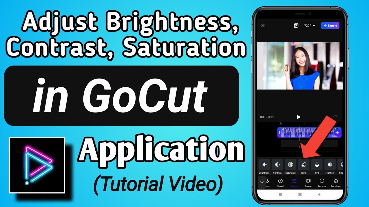 How to Adjust Brightness, Contrast, Saturation in GoCut Effect Video Editor App