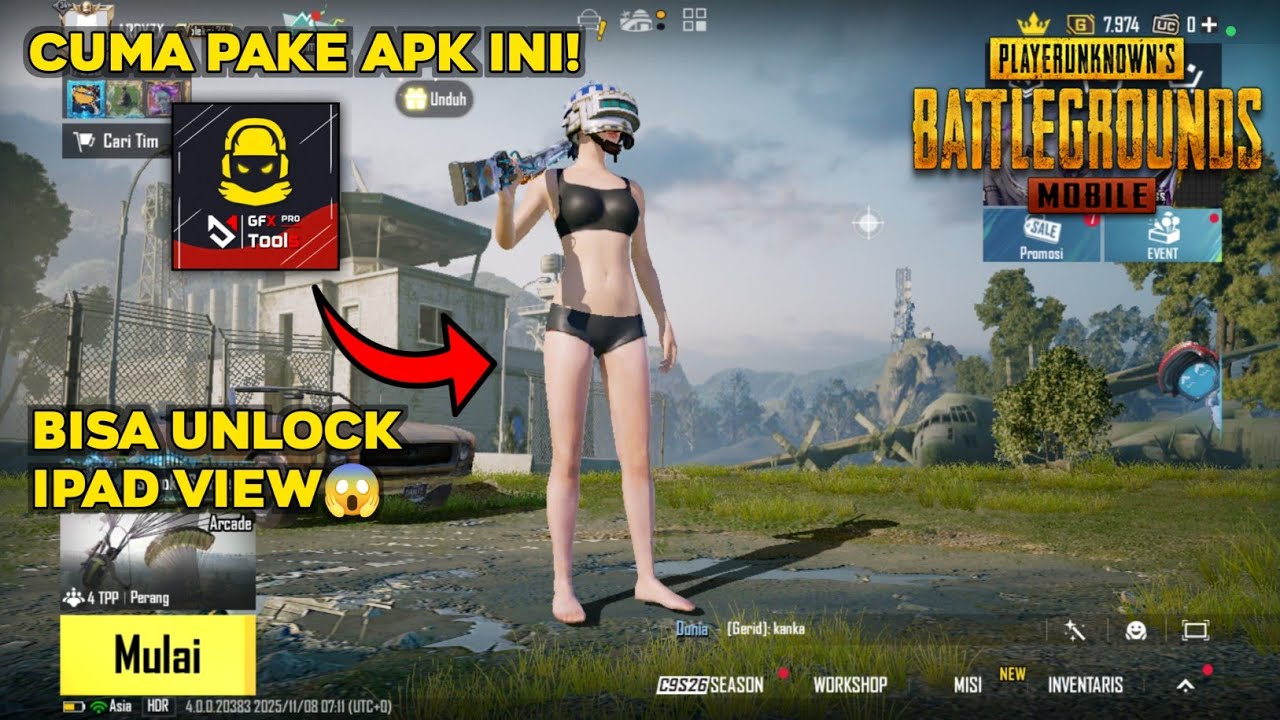 CARA UNLOCK IPAD VIEW! PUBG MOBILE DI HP KENTANG‼️