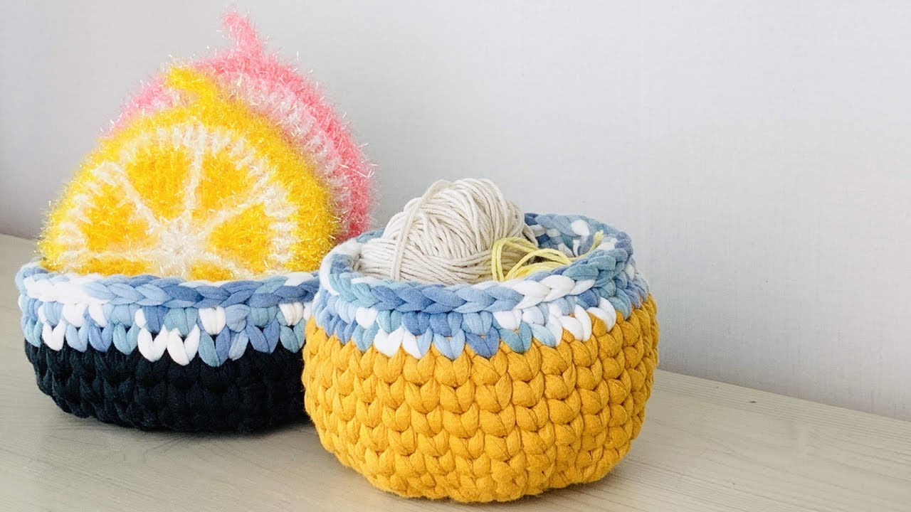 [ENG] 코바늘 바구니 만들기 / How to Crochet A Basket