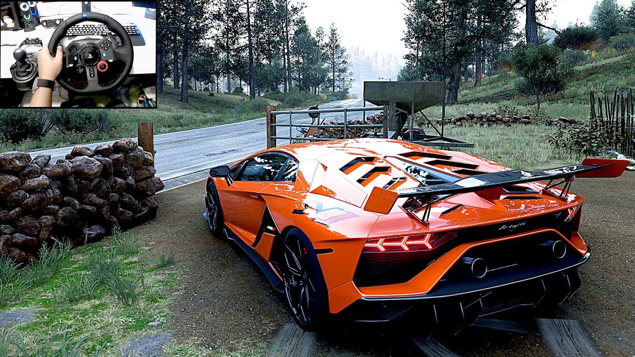 Lamborghini Aventador SVJ - Forza Horizon 5 | Logitech G29 Steering Wheel