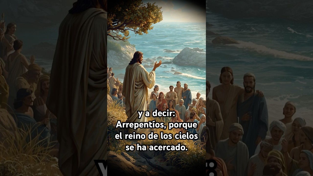 Mateo 4:17-22 📖 #jesus #cristo #mesias #hijodedios #evangelio #reinodedios #fe_cristiana #shorts