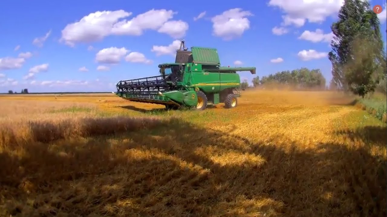 Уборка ячменя john deere 9880STS