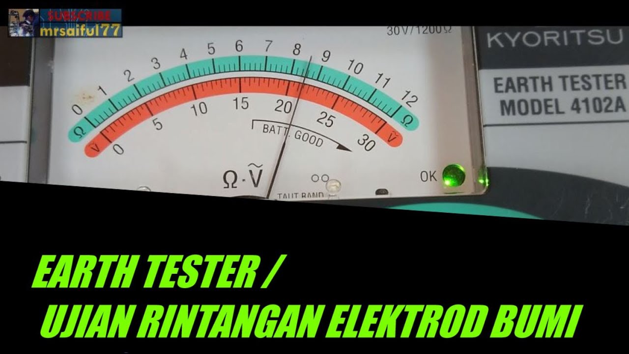 EARTH TESTER / UJIAN RINTANGAN ELEKTROD BUMI | HOW TO PREFORM EARTH RESISTANCE TEST