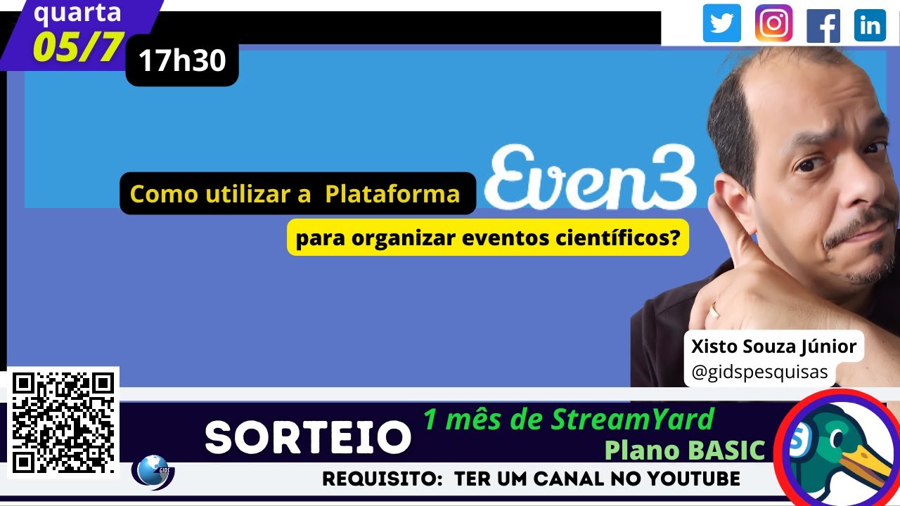 Como criar eventos cient&iacute;ficos a partir da Plataforma Even3?